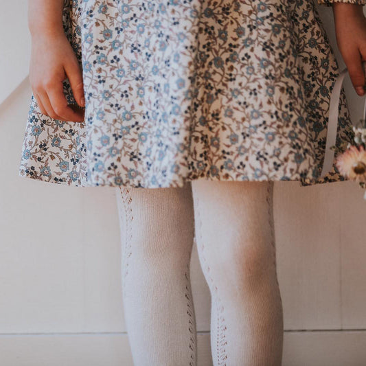 Minihaha-IVORY OPEN WORK TIGHTS