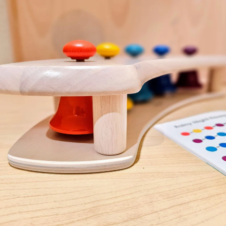 Playme-Pat Bells 5 Tones Bell Set with Stand – 5 Bells + 1 Stand | Musical Toy for Kids