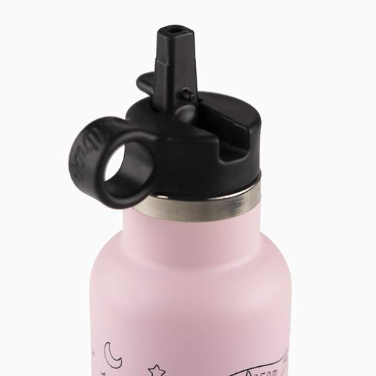 Citron-Little Big Water Bottle - QR-Enabled Lost-Proof 350ml - Pink Unicorn