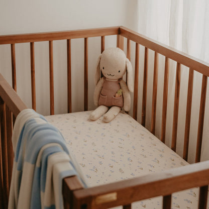 Fox&Fallow-Forget-Me-Not Organic Fitted Cot Sheet