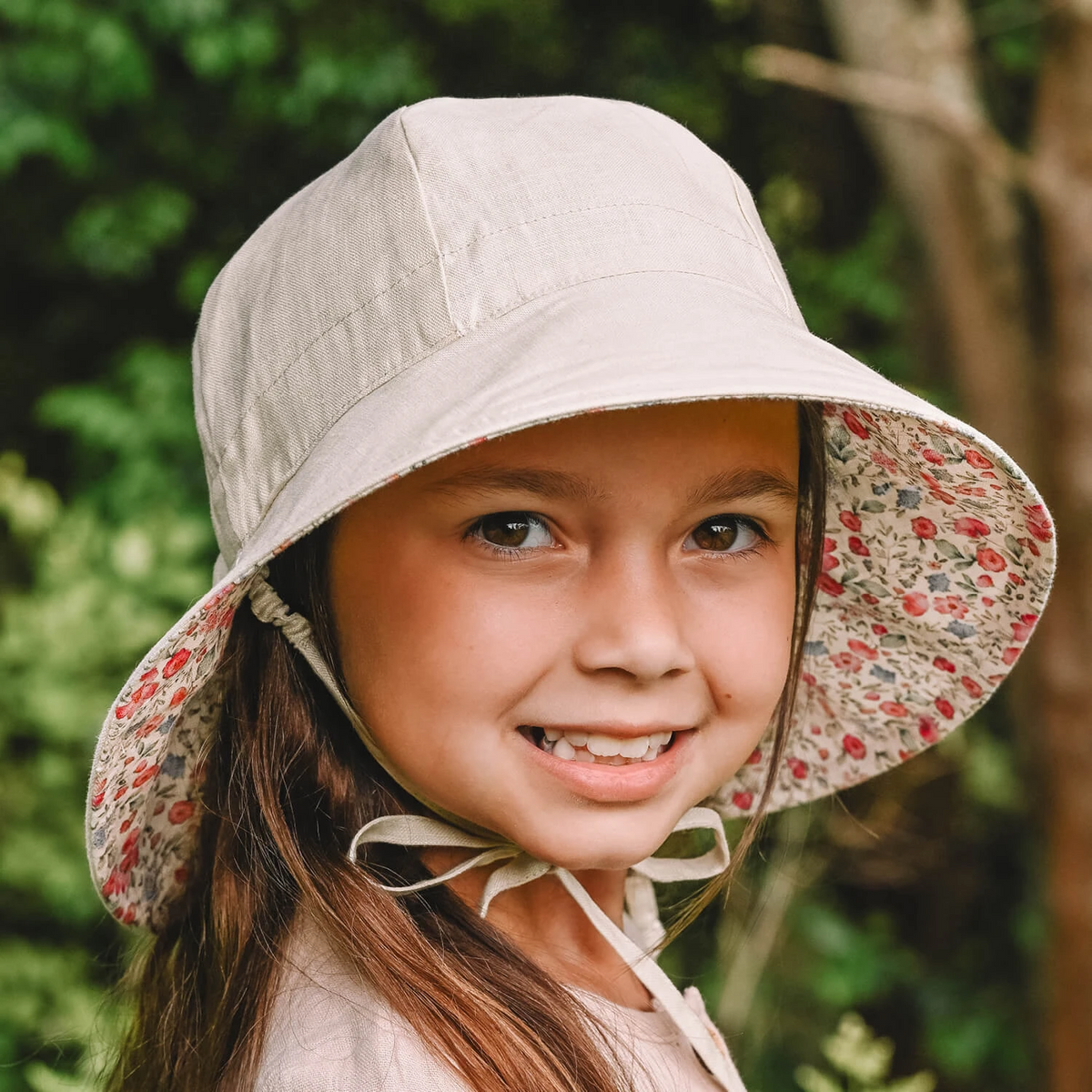 Bedhead hats-Wanderer' Panelled Bucket Sun Hat - Francesca / Flax
