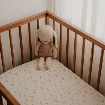 Fox&Fallow-Forget-Me-Not Organic Fitted Cot Sheet