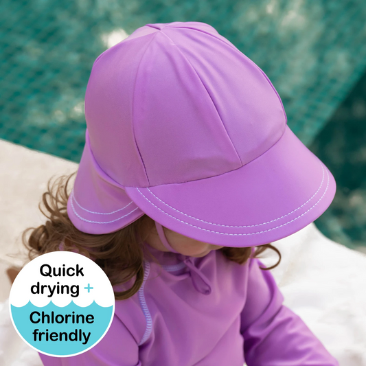 Bedhead hats-Swim Legionnaire Flap Beach Hat - Bubblegum