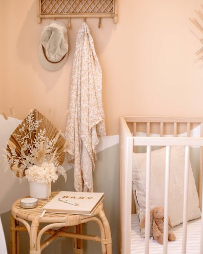 Fox&Fallow-Golden Vines Organic Muslin Wrap Swaddle