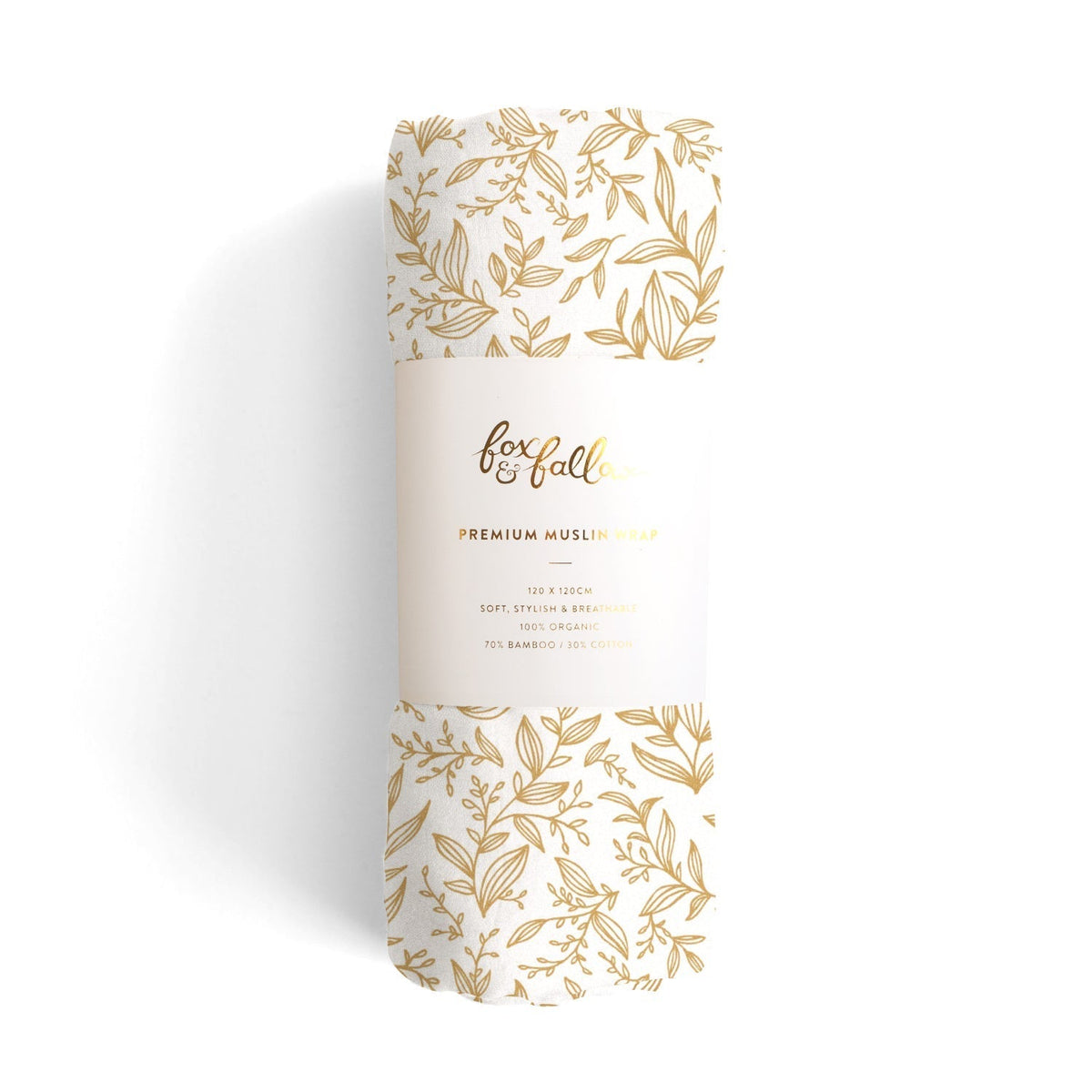 Fox&Fallow-Golden Vines Organic Muslin Wrap Swaddle