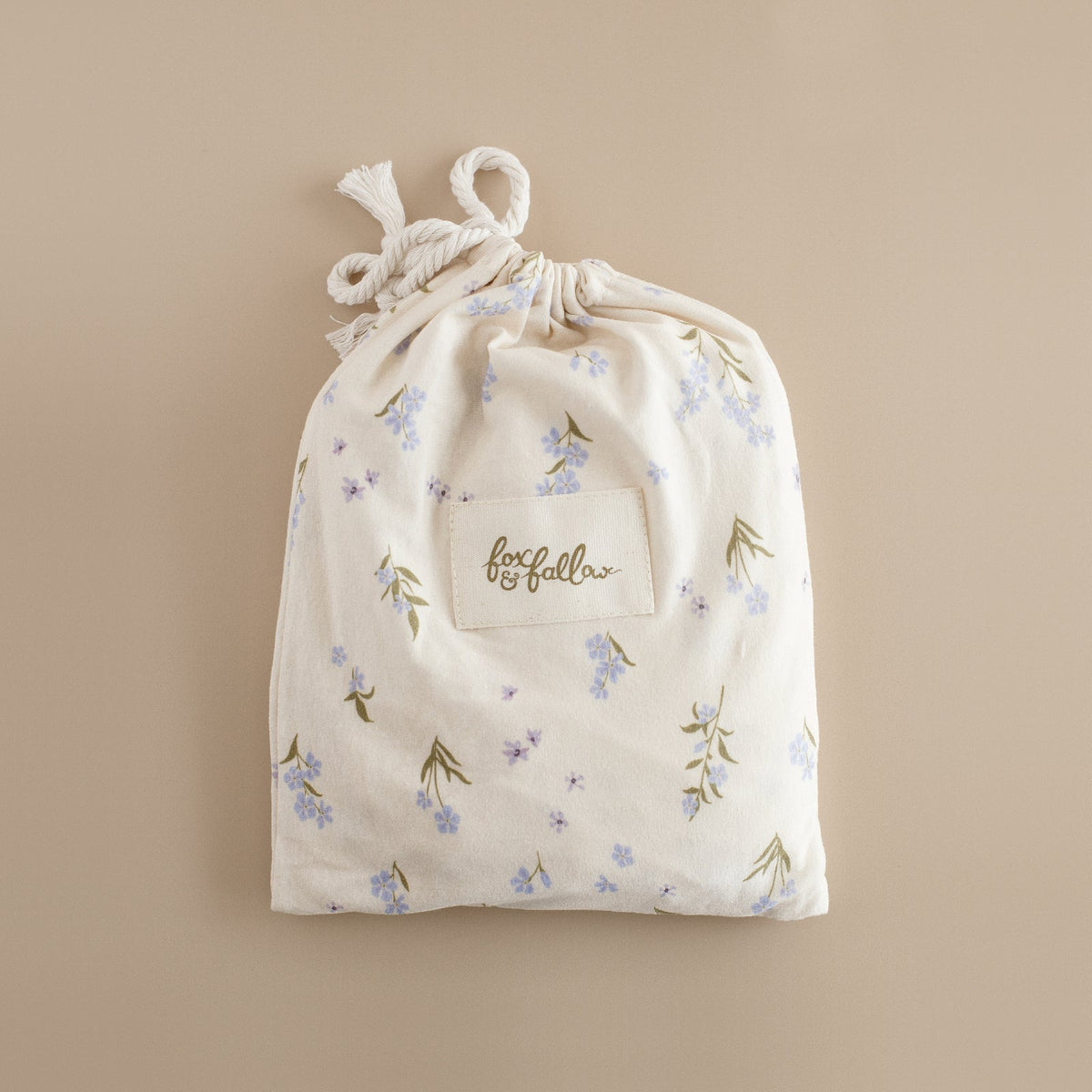 Fox&Fallow-Forget-Me-Not Organic Fitted Bassinet Sheet/Change Pad Cover