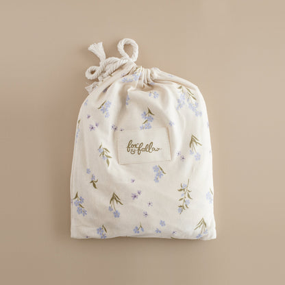 Fox&Fallow-Forget-Me-Not Organic Fitted Bassinet Sheet/Change Pad Cover