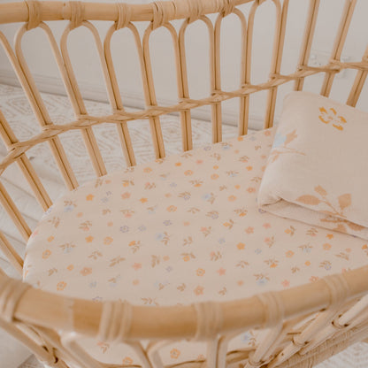 Fox&Fallow-Meadow Organic Fitted Bassinet Sheet/Change Pad Cover