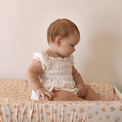 Fox&Fallow-Meadow Organic Fitted Bassinet Sheet/Change Pad Cover