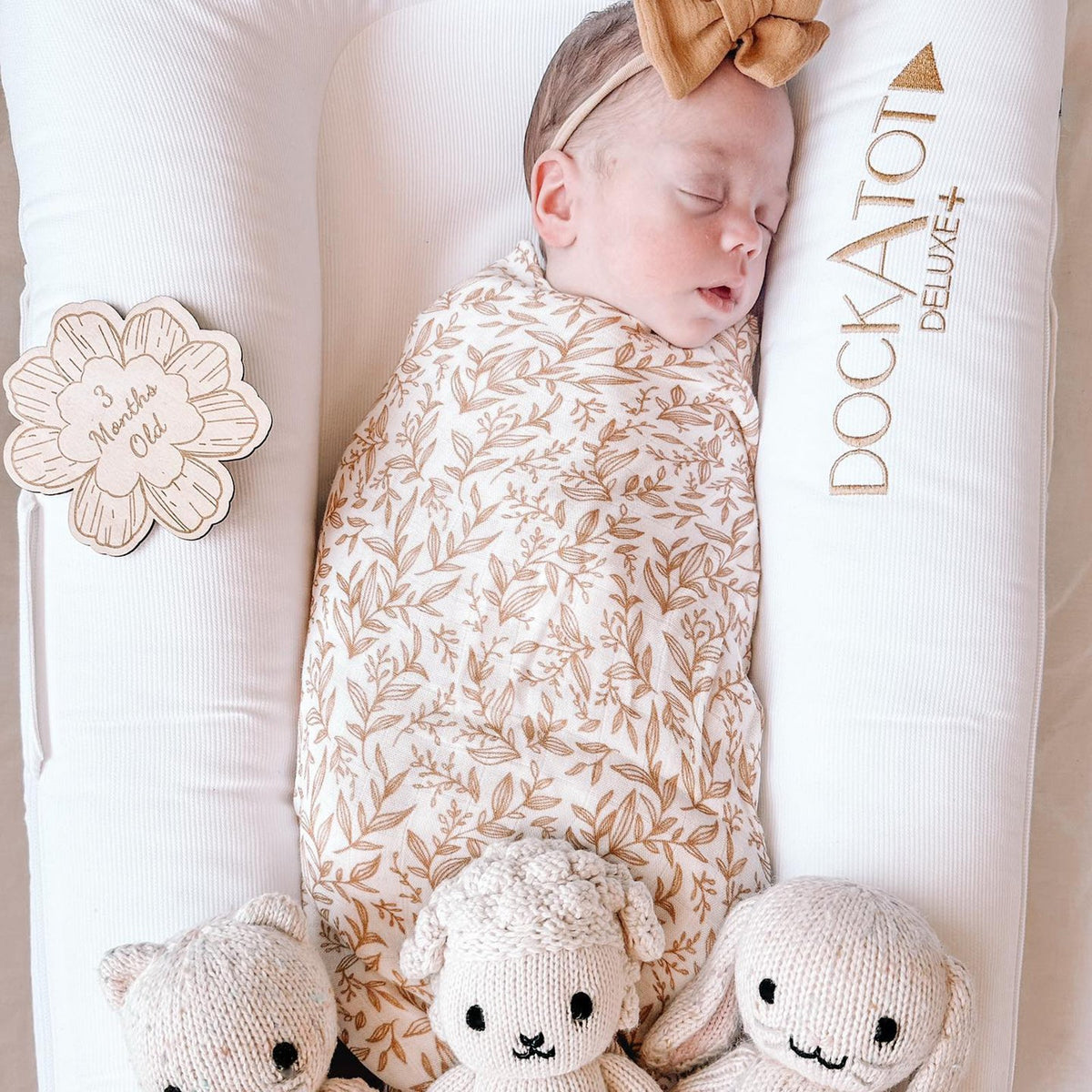 Fox&Fallow-Golden Vines Organic Muslin Wrap Swaddle