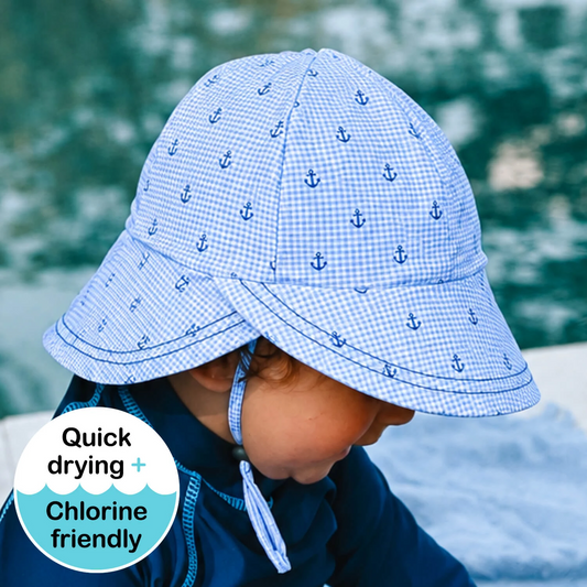 Bedhead hats -Swim Legionnaire Flap Beach Hat - Anchor