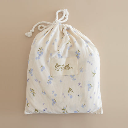 Fox&Fallow-Forget-Me-Not Organic Fitted Cot Sheet