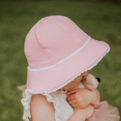 Bedhead hats-Toddler Bucket Hat - Blush Ruffle Trim