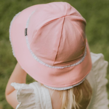 Bedhead hats-Toddler Bucket Hat - Blush Ruffle Trim