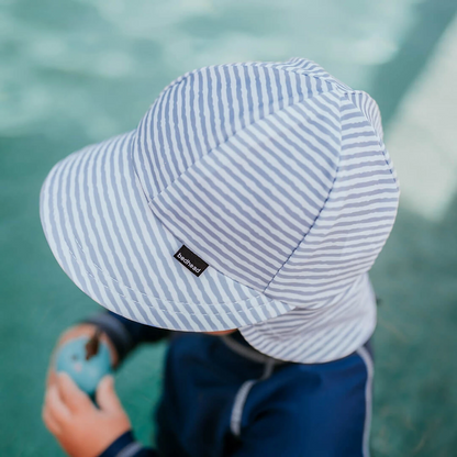 Bedhead hats-Kids Swim Legionnaire Flap Beach Hat - Stevie Stripe