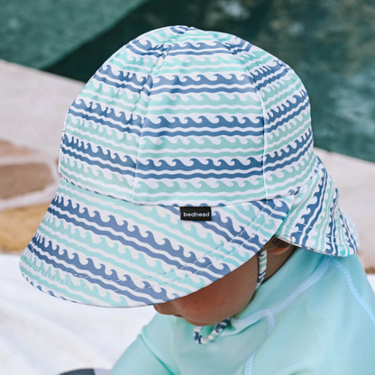 Bedhead hats-Swim Legionnaire Flap Beach Hat - Riptide