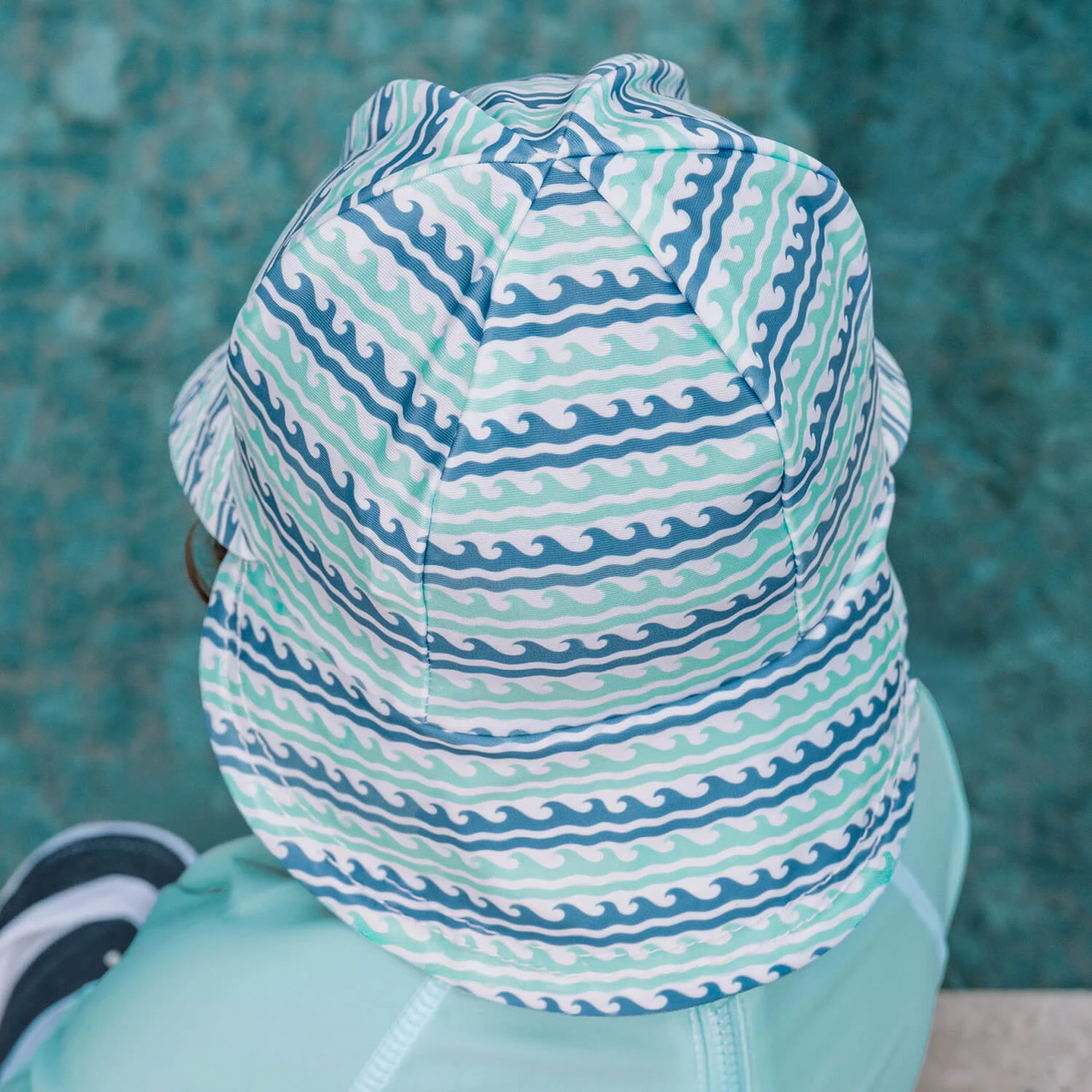 Bedhead hats-Swim Legionnaire Flap Beach Hat - Riptide