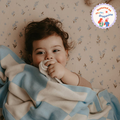 Fox&Fallow-Forget-Me-Not Organic Fitted Cot Sheet