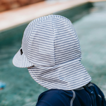 Bedhead hats-Kids Swim Legionnaire Flap Beach Hat - Stevie Stripe