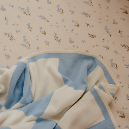 Fox&Fallow-Forget-Me-Not Organic Fitted Cot Sheet