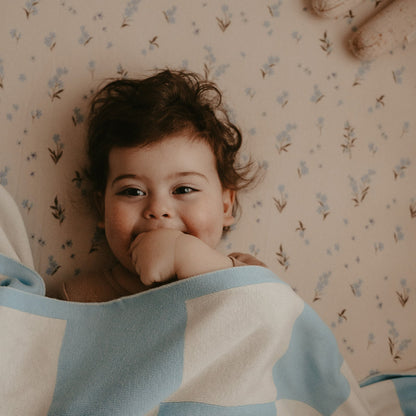 Fox&Fallow-Forget-Me-Not Organic Fitted Cot Sheet