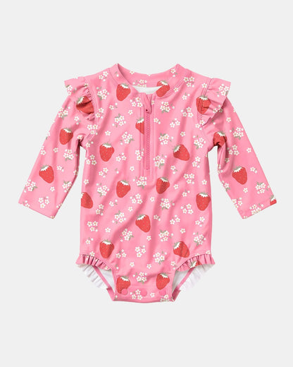 Toshi-Swim Onesie L/S Twinkle Strawberry