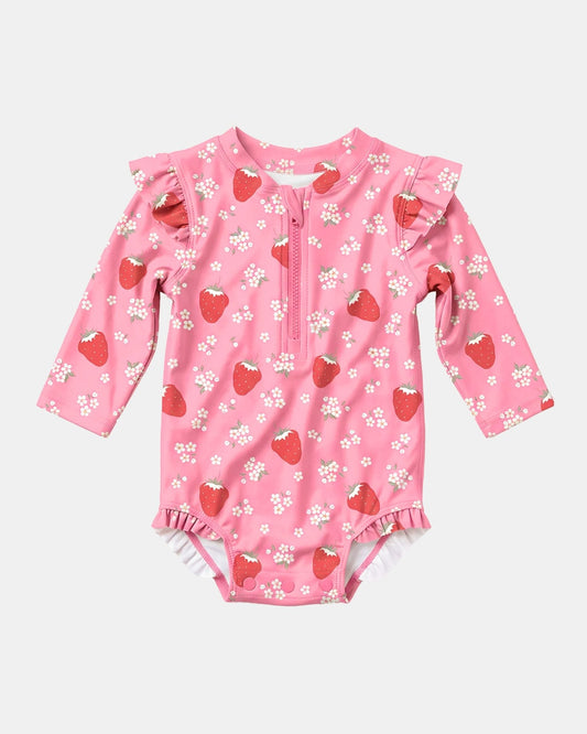 Toshi-Swim Onesie L/S Twinkle Strawberry