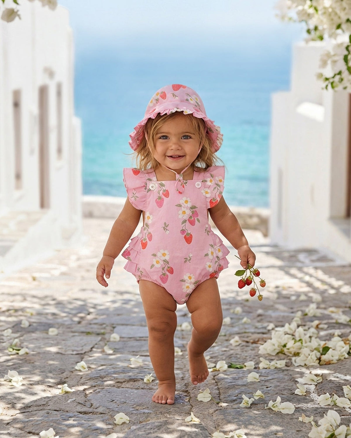 Toshi-Baby Romper Strawberry Fields