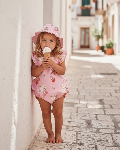 Toshi-Baby Romper Strawberry Fields
