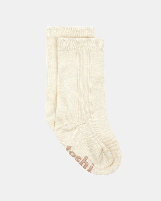 Toshi-Organic Socks Knee Dreamtime Feather