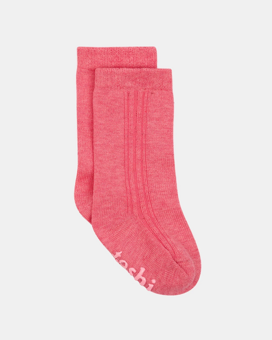 Toshi-Organic Socks Knee Dreamtime Fuschia