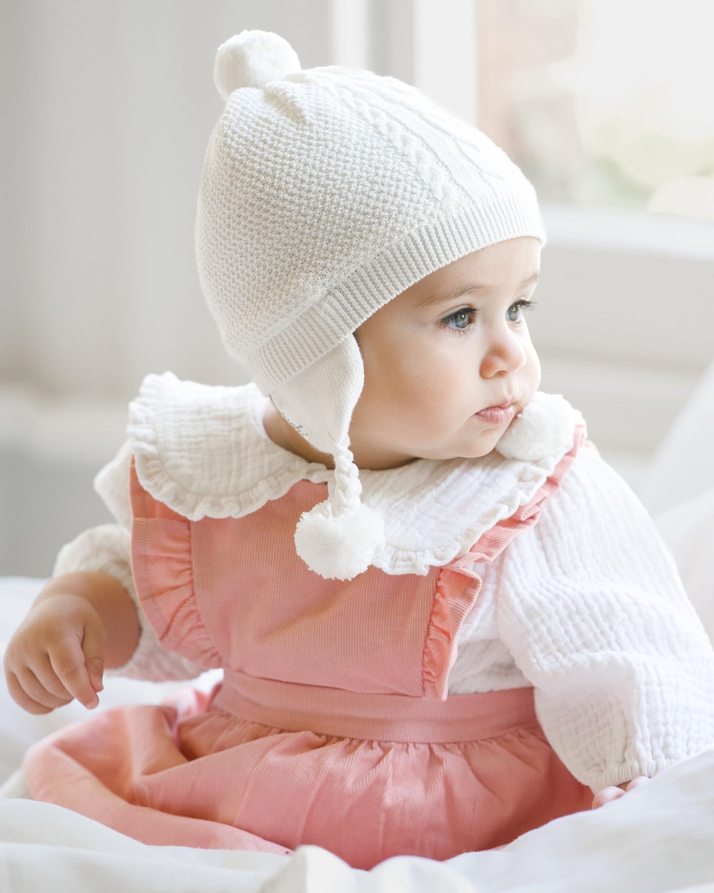 Toshi-Baby Pinafore Corduroy Quincy Dusty Rose