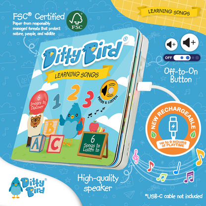 Ditty Bird-Learning Songs | USB-C Rechargeable