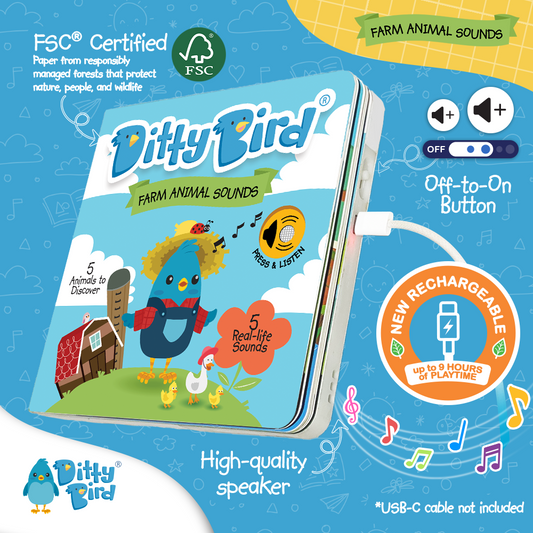 Ditty Bird-Farm Animal Sounds | USB-C Rechargeable
