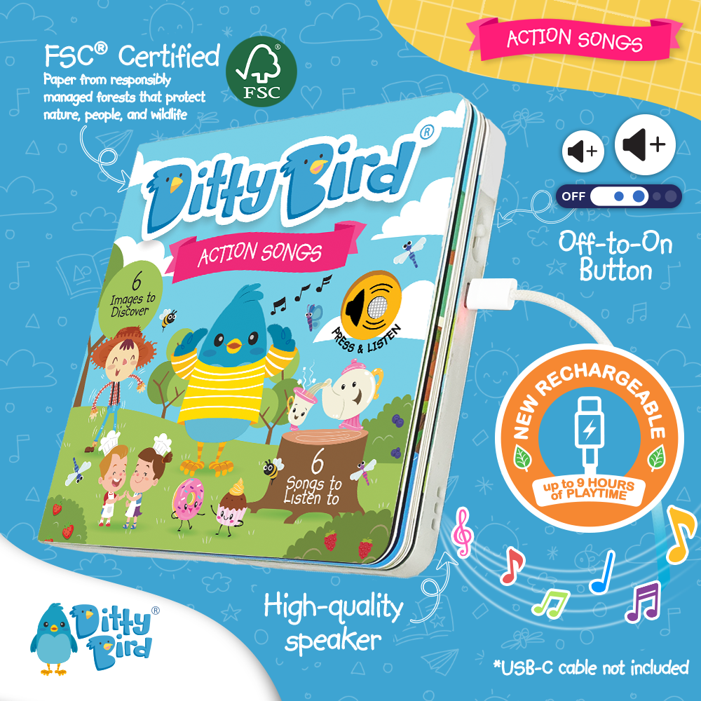 Ditty Bird-Action Songs | USB-C Rechargeable