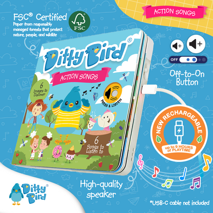 Ditty Bird-Action Songs | USB-C Rechargeable