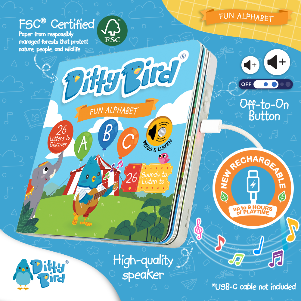 Ditty Bird-ABC Fun Alphabet | USB-C rechargeable