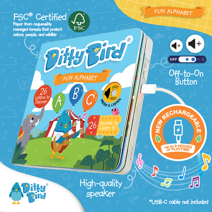 Ditty Bird-ABC Fun Alphabet | USB-C rechargeable
