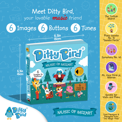 Ditty Bird-Music of Mozart | USB-C Rechargeable