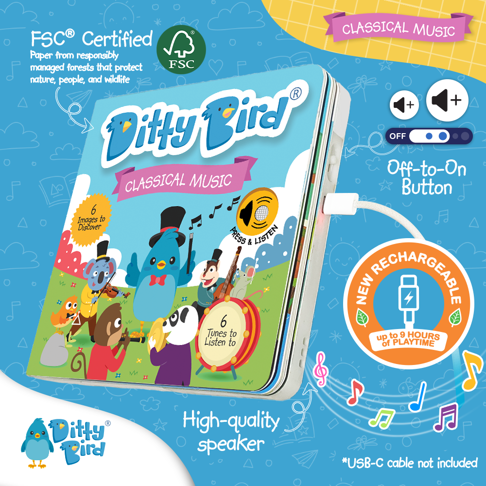 Ditty Bird-Classical Music | USB-C Rechargeable
