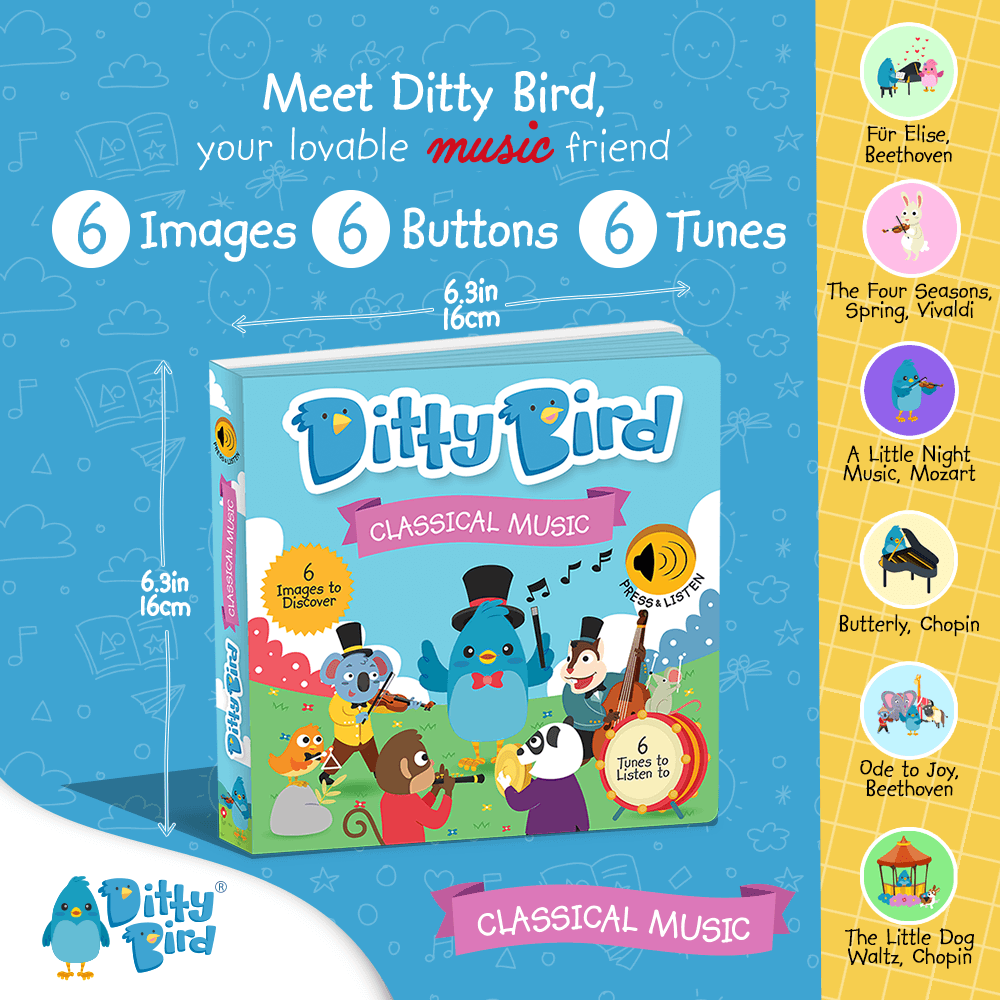 Ditty Bird-Classical Music | USB-C Rechargeable