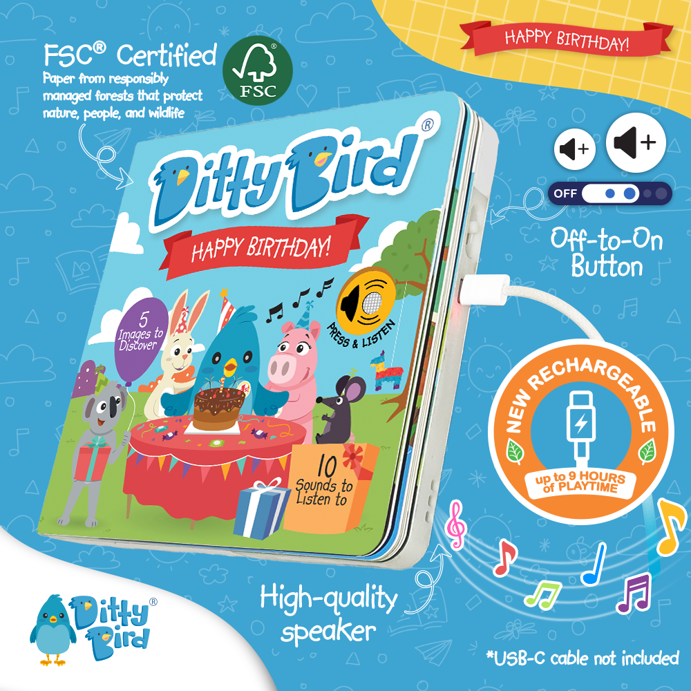 Ditty Bird-Happy Birthday | USB-C Rechargeable