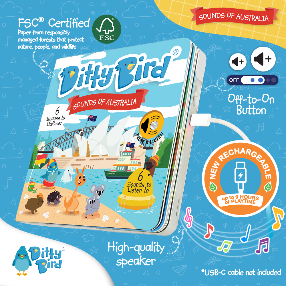 Ditty Bird-Sounds of Australia | USB-C Rechargeable