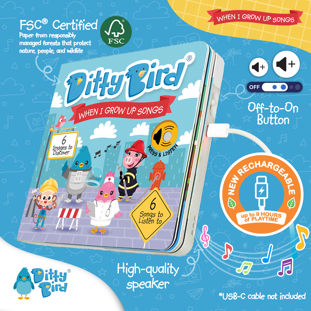 Ditty Bird-When I Grow Up Songs | USB-C Rechargeable