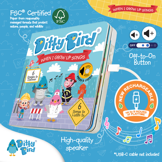 Ditty Bird-When I Grow Up Songs | USB-C Rechargeable