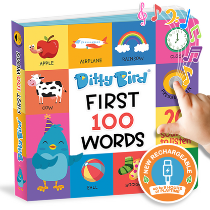 Ditty Bird-100 Words Sound Book | USB-C rechargeable