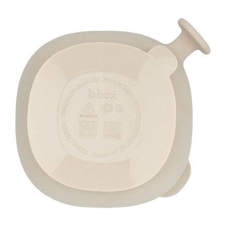 b.box-silicone bowl + lid - latte