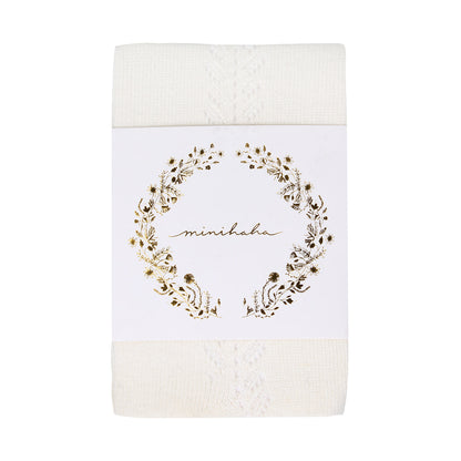 Minihaha-IVORY OPEN WORK TIGHTS