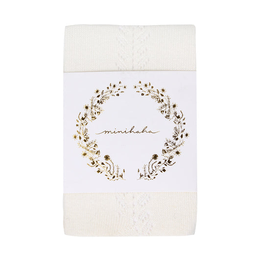 Minihaha-IVORY OPEN WORK TIGHTS
