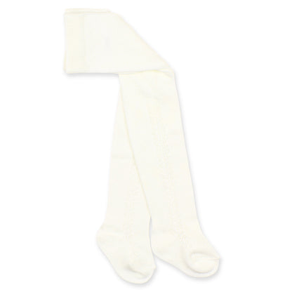 Minihaha-IVORY OPEN WORK TIGHTS